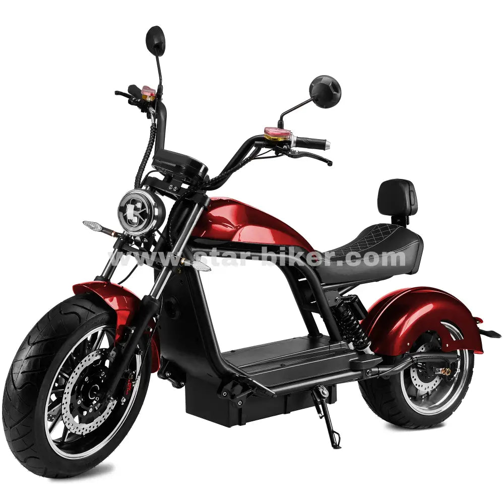 Star-Biker Chopper 6.0s in Burgundy Wine – stilvoller E-Chopper mit kräftigem, tiefrotem Lack für einen besonderen Auftritt